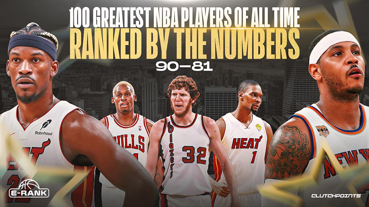 NBA 史上最伟大的 100 名球员，根据新指标的排名：90-81